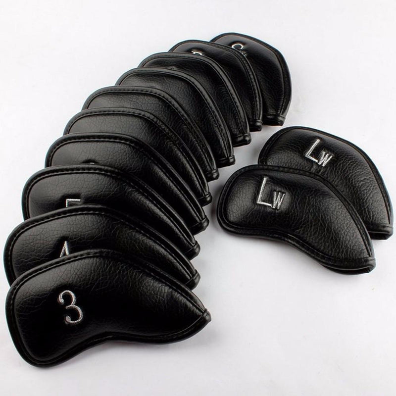 12PCS/Set Exquisite PU Golf Club Iron Head Covers Protector Sets Accessories - CTHOPER