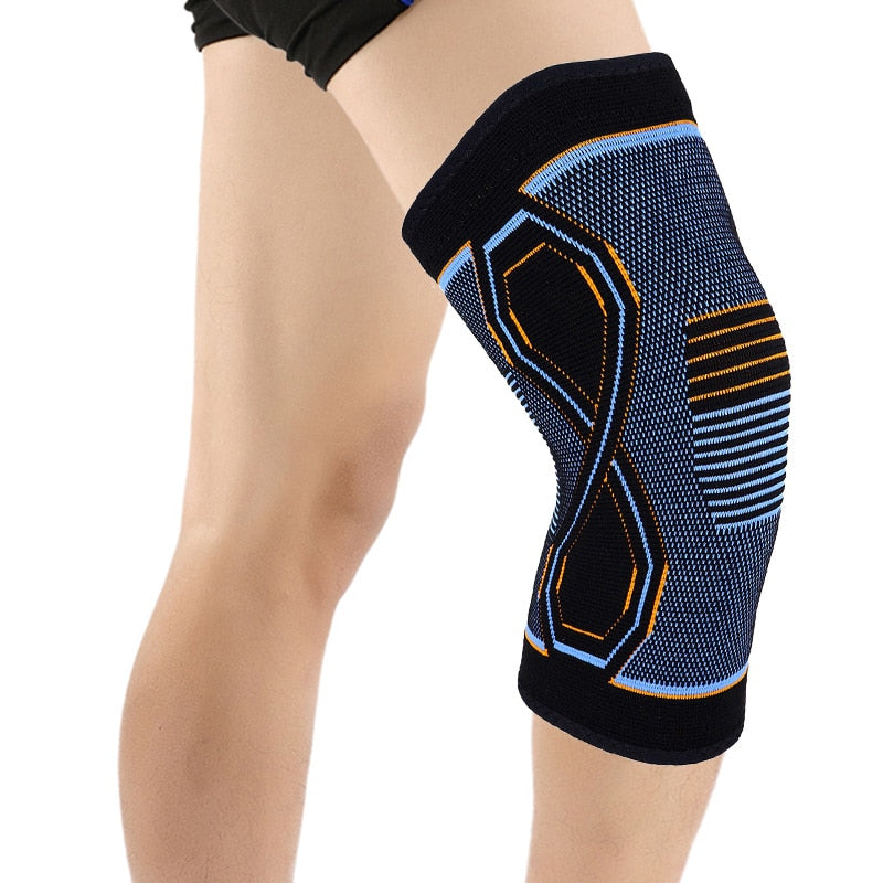 Sport Blue Orange Pattern Knee Brace - 1Pcs - CTHOPER