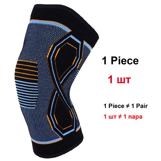 Sport Blue Orange Pattern Knee Brace - 1Pcs - CTHOPER