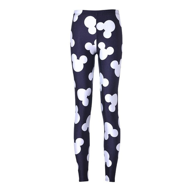 Women Minnie Mickey Mouse Yoga Gym Leggings - CTHOPER