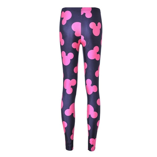 Women Minnie Mickey Mouse Yoga Gym Leggings - CTHOPER