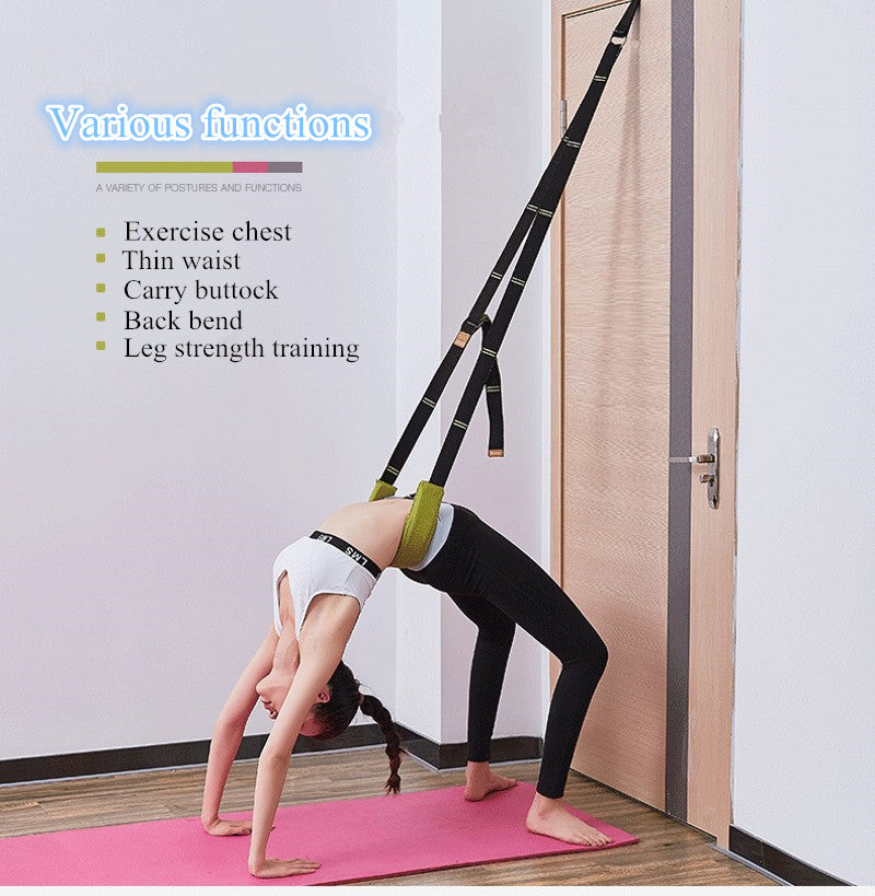 One Word Horse Flexibility Stretching Leg Stretcher Strap for Ballet Cheer Dance Gymnastics Trainer Yoga Stretch Belt - CTHOPER
