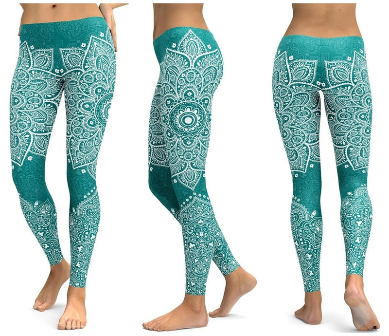 Women Unique Fitness Workout Running Yoga Leggings - CTHOPER