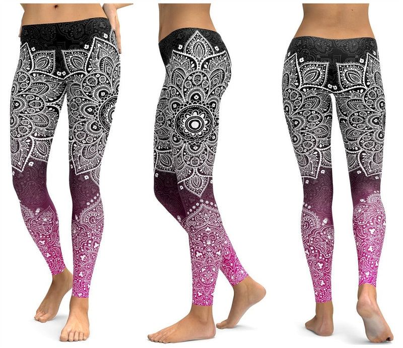 Women Unique Fitness Workout Running Yoga Leggings - CTHOPER