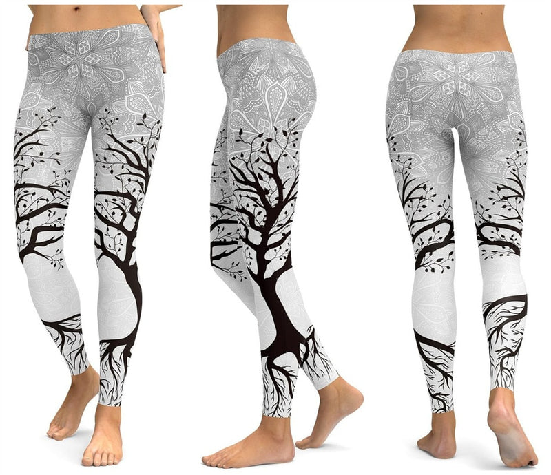 Women Unique Fitness Workout Running Yoga Leggings - CTHOPER