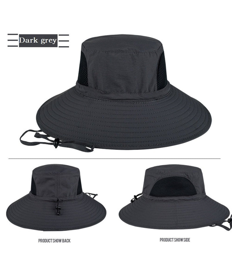 Wide Brim Breathable Mesh Sun Fishing Hat For Men & Women - CTHOPER