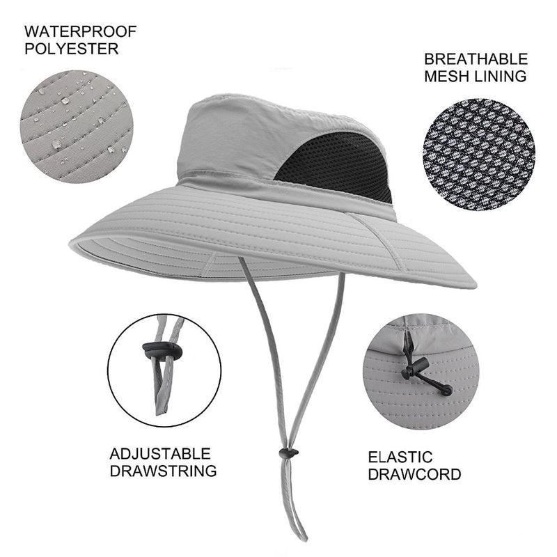 Wide Brim Breathable Mesh Sun Fishing Hat For Men & Women - CTHOPER