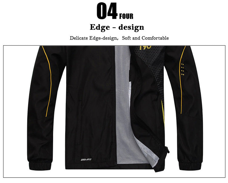 2019 Men Quick Dry Zipper Loose Sports Sweatshirt + Pants - CTHOPER