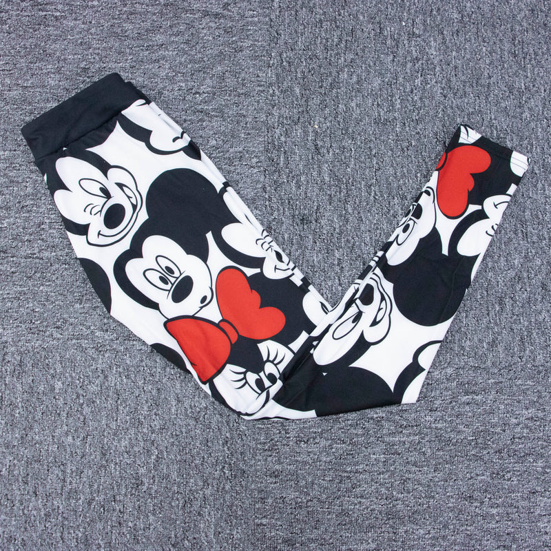 Women Minnie Mickey Mouse Yoga Gym Leggings - CTHOPER