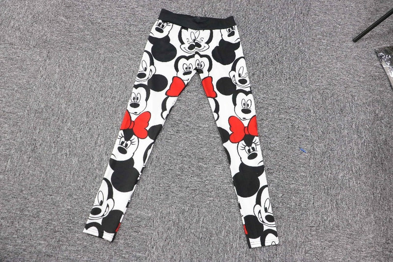 Women Minnie Mickey Mouse Yoga Gym Leggings - CTHOPER