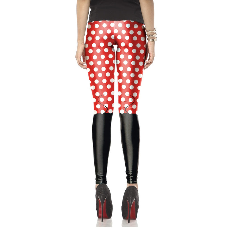 Women Minnie Mickey Mouse Yoga Gym Leggings - CTHOPER