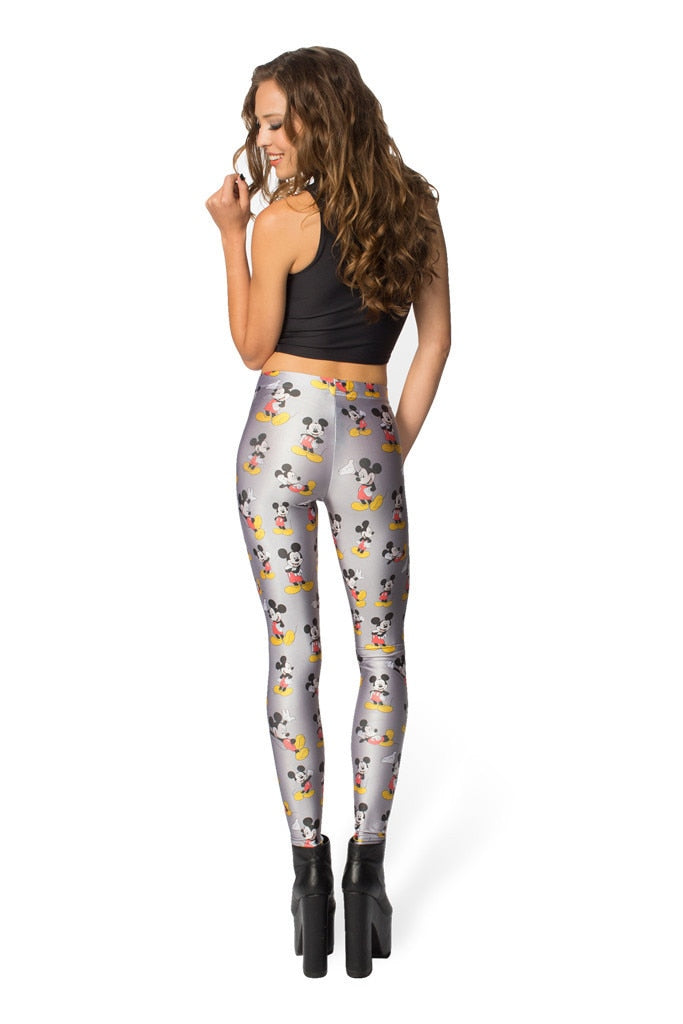 Women Minnie Mickey Mouse Yoga Gym Leggings - CTHOPER