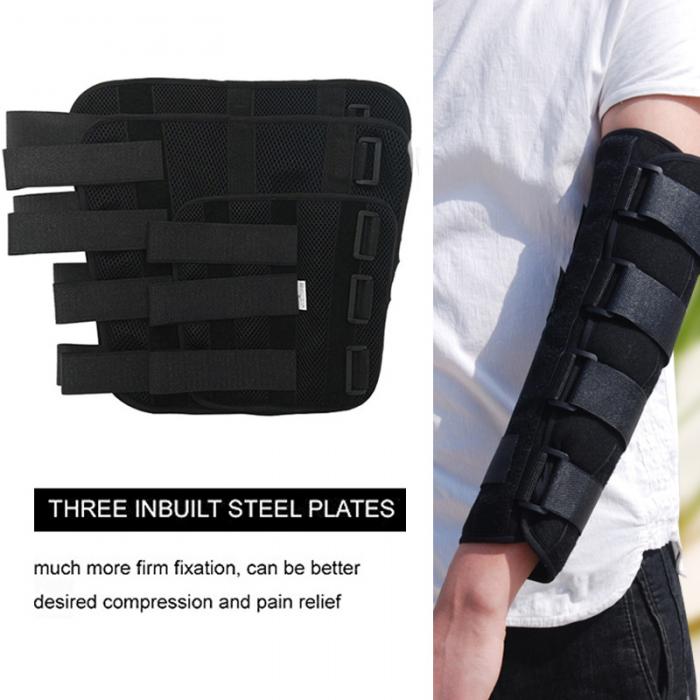 Adjustable Elbow Joint Recovery Arm Splint Brace Support Protect Band Belt Strap - CTHOPER