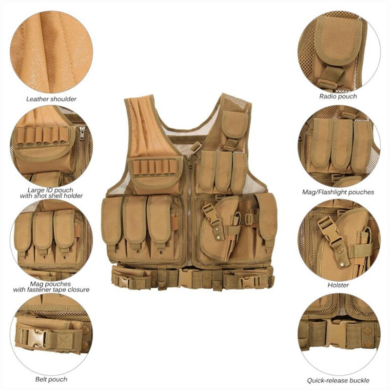 Outdoor Ultra-Light Breathable Combat Military Equipment Tactical Vest - CTHOPER