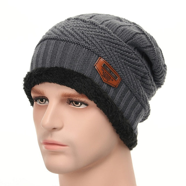 Wool Warm Knitted Winter Hats For Men - CTHOPER