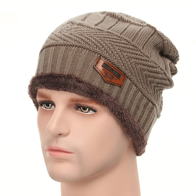 Wool Warm Knitted Winter Hats For Men - CTHOPER