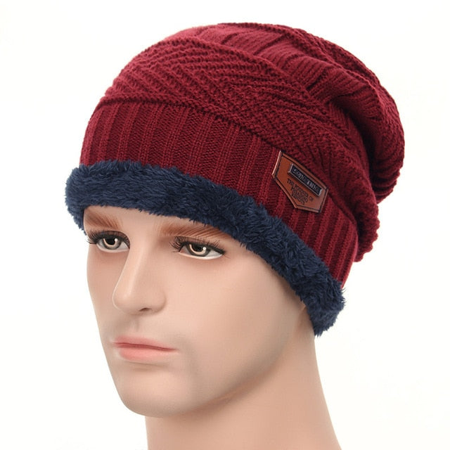 Wool Warm Knitted Winter Hats For Men - CTHOPER