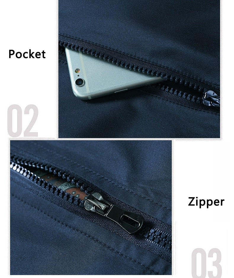 Mens Autumn Casual Stand Collar Zipper Jackets and Coats - CTHOPER