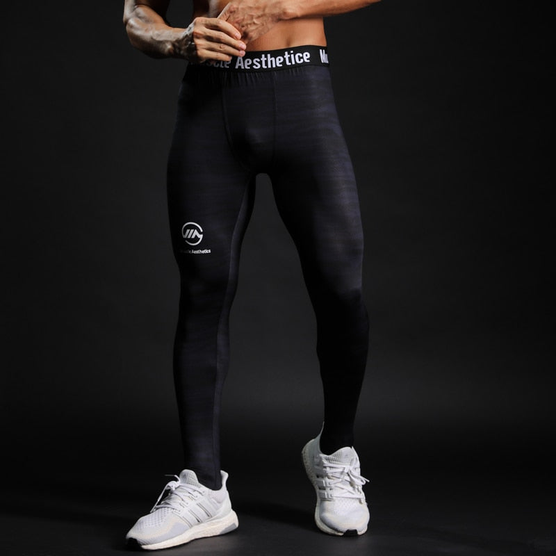 Men Compression Tight Leggings Gym Fitness Jogging Pants - CTHOPER