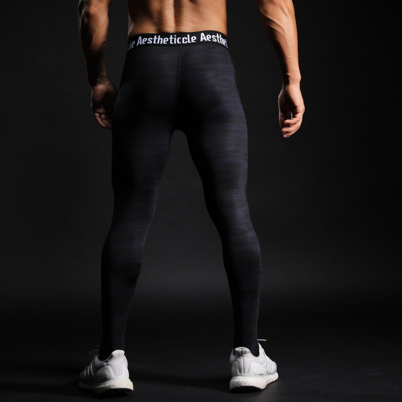 Men Compression Tight Leggings Gym Fitness Jogging Pants - CTHOPER