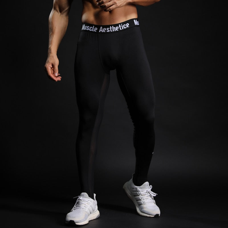 Men Compression Tight Leggings Gym Fitness Jogging Pants - CTHOPER