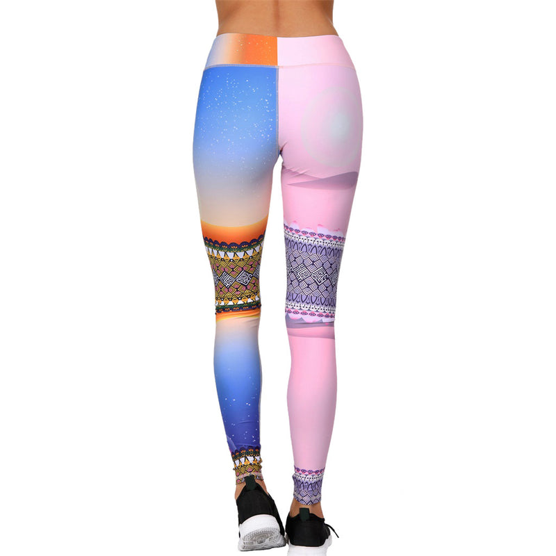 Women's Printed Exercise Seamless Yoga Pants - CTHOPER