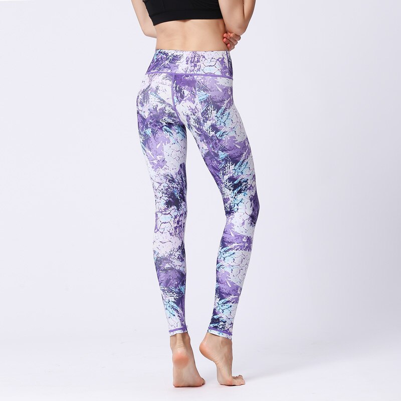 New Women High Waist  Printed Dry Fit Yoga Pants - CTHOPER