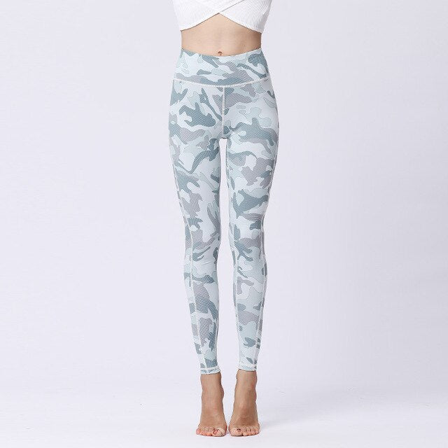 New Women High Waist  Printed Dry Fit Yoga Pants - CTHOPER