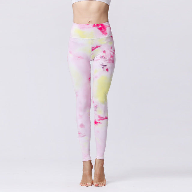 New Women High Waist  Printed Dry Fit Yoga Pants - CTHOPER