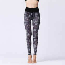 New Women High Waist  Printed Dry Fit Yoga Pants - CTHOPER