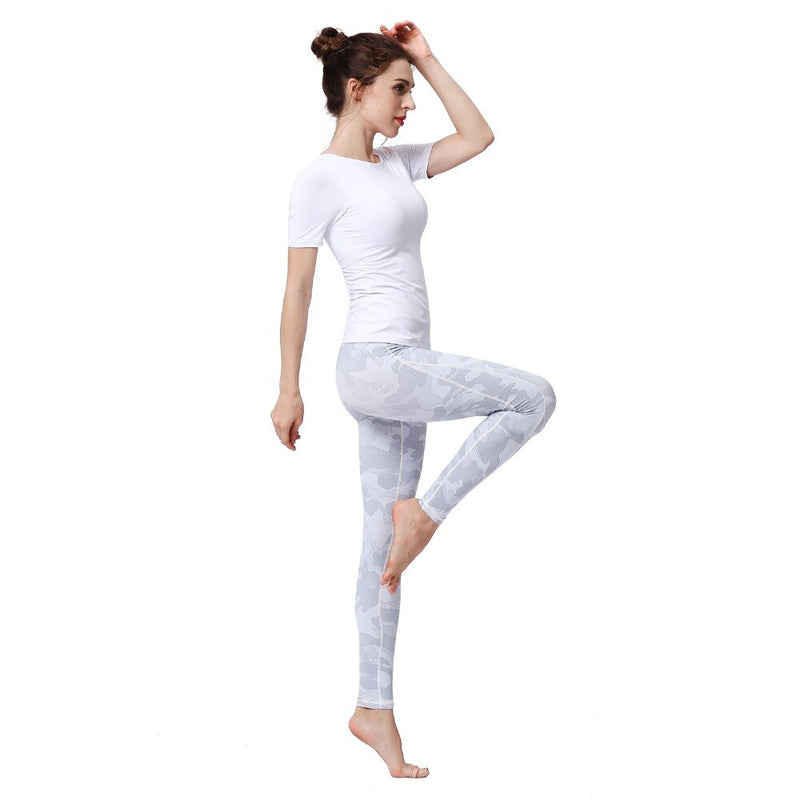 New Women High Waist  Printed Dry Fit Yoga Pants - CTHOPER