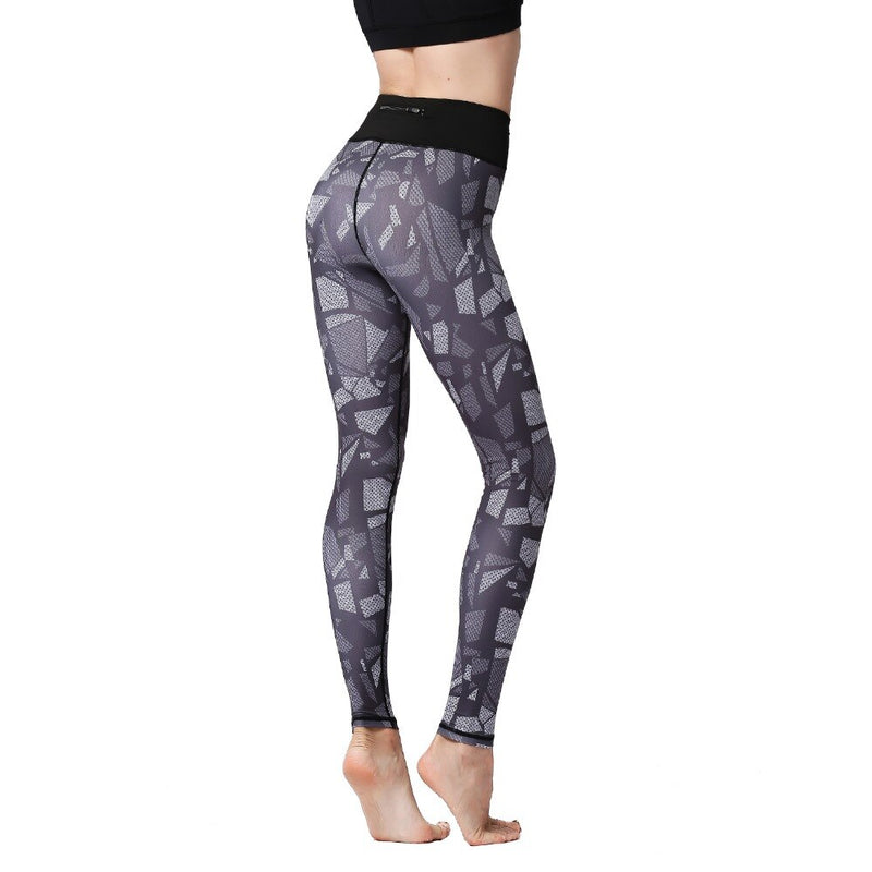 New Women High Waist  Printed Dry Fit Yoga Pants - CTHOPER