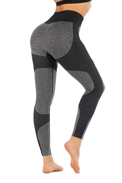 Women High Waist Slim Push Up Energy Seamless Yoga Leggings - CTHOPER