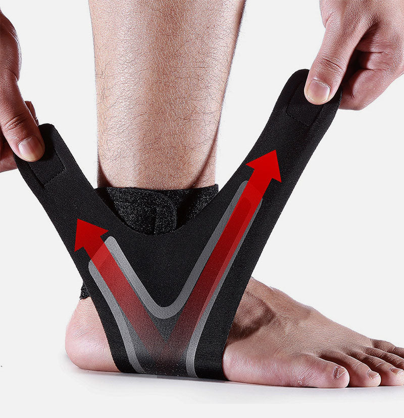 1PCS Ankle Support Brace, Adjustable Ankle Strain Protectors Strap, Against Sprains Arthritis Compression Wrap Stabilizer - CTHOPER