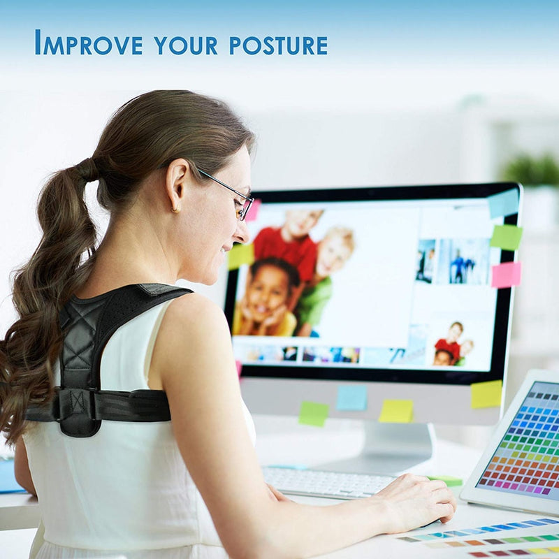 Medical Adjustable Clavicle Posture Corrector for Men Women - Back Posture Brace (Back Straightener) - CTHOPER