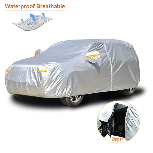 6 Layers Car Cover Waterproof All Weather Breathable UV Protection Snowproof Dustproof Universal Fit Full Car Covers for car reflector dust rain snow protective suv sedan hatchback