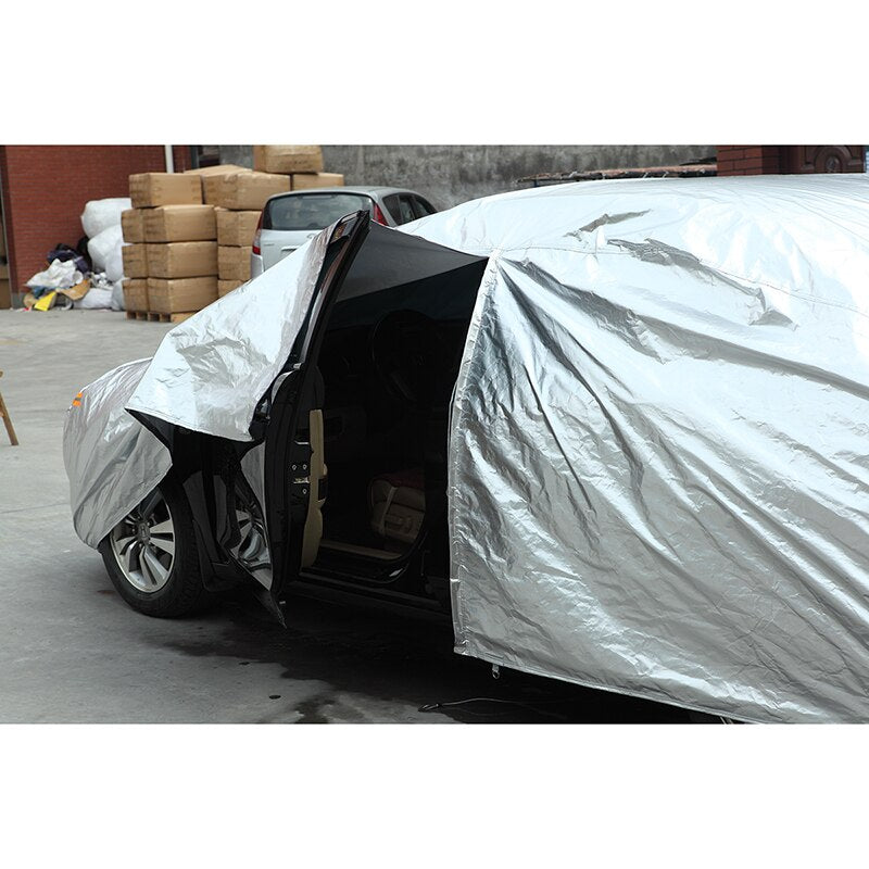 6 Layers Car Cover Waterproof All Weather Breathable UV Protection Snowproof Dustproof Universal Fit Full Car Covers for car reflector dust rain snow protective suv sedan hatchback