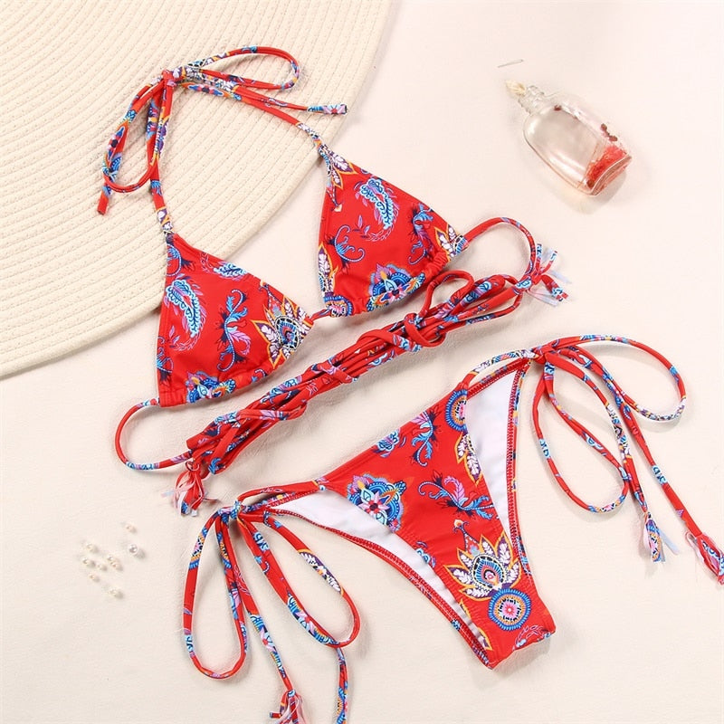 Sexy Swimwear Women 2021 Bikini String Swimming Suit For Women Bathing Suit Micro Folds Hight Cut Monokini One Piece Suit