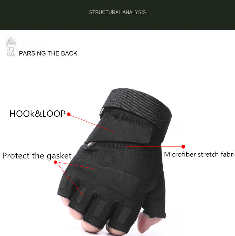 Army Tactical Fingerless Military Half Finger Gloves For Men Airsoft Bicycle Shooting Antiskid Protection rekawiczki taktyczne