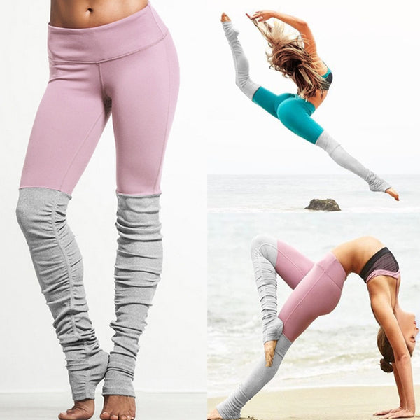 New Women Push Up Gym Fitness Patchwork High Stretch Elastic Yoga Pants - CTHOPER