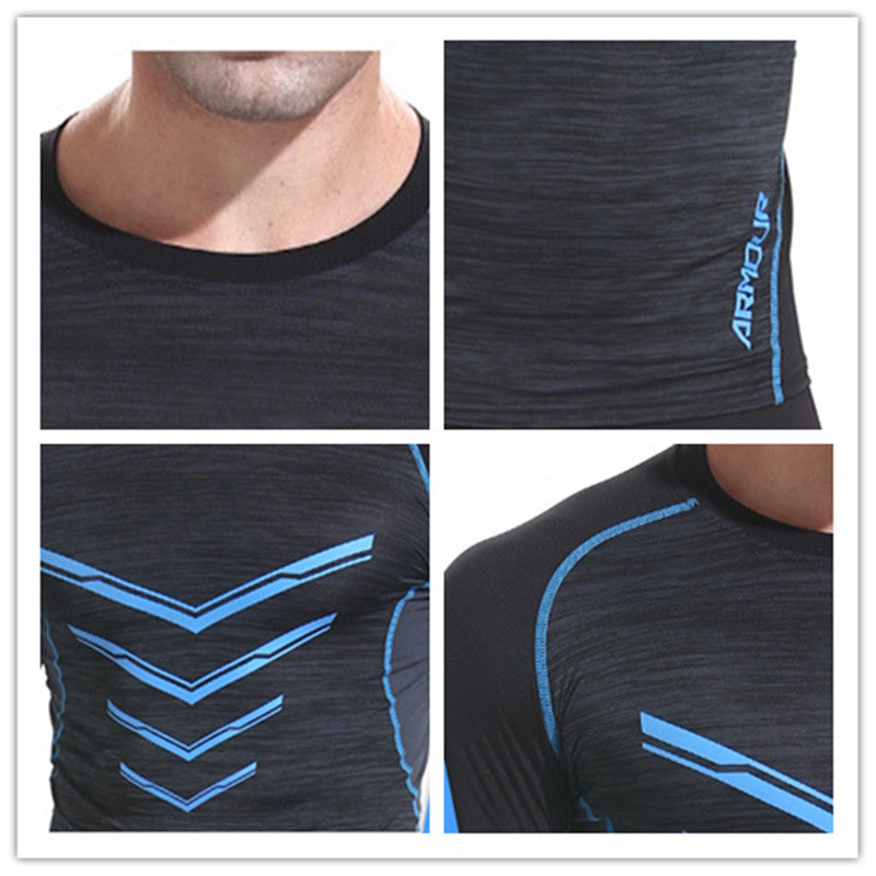 Men's GYM Long Sleeve Compression T Shirts - CTHOPER