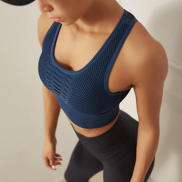 Women's Running Seamless High Impact Sports Bra - CTHOPER