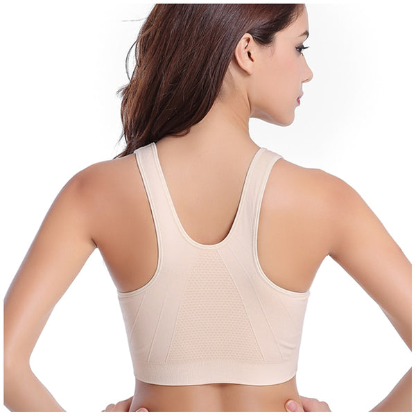 Women's Zipper Push Up Sports Bras - CTHOPER