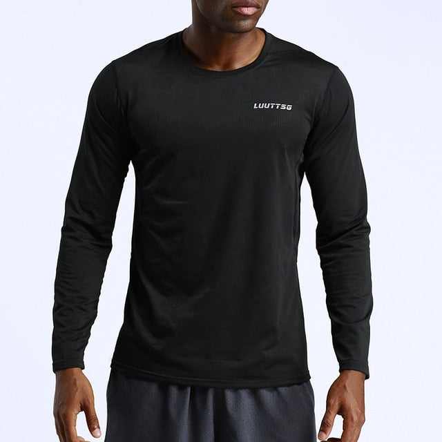 Men's Gym Long Sleeve Training T-shirts - CTHOPER