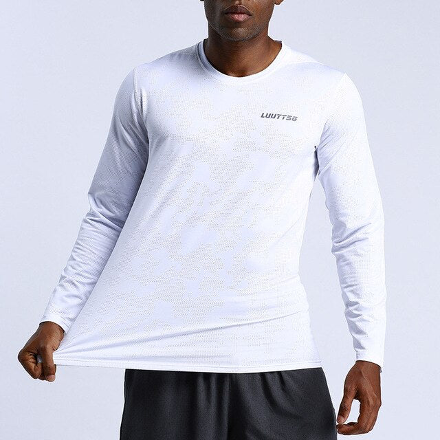 Men's Gym Long Sleeve Training T-shirts - CTHOPER