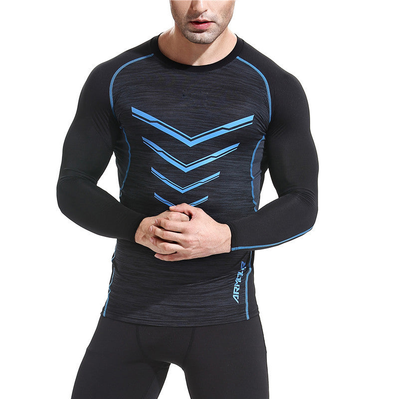 Men's GYM Long Sleeve Compression T Shirts - CTHOPER