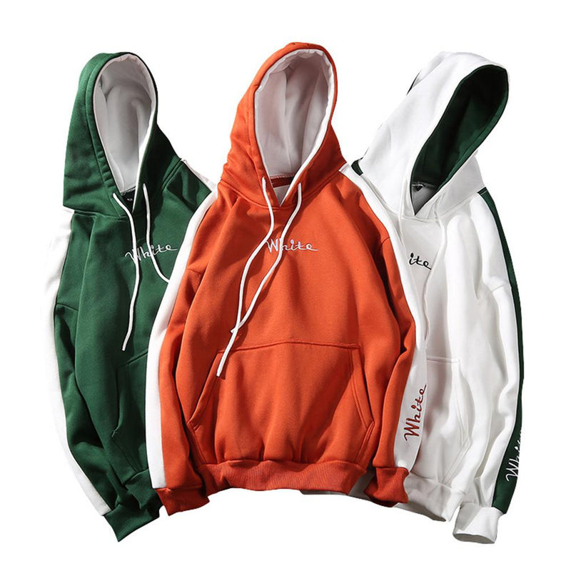 Men Fashion Embroidery Plus Size Pullover Hoodies Sweatshirt - CTHOPER