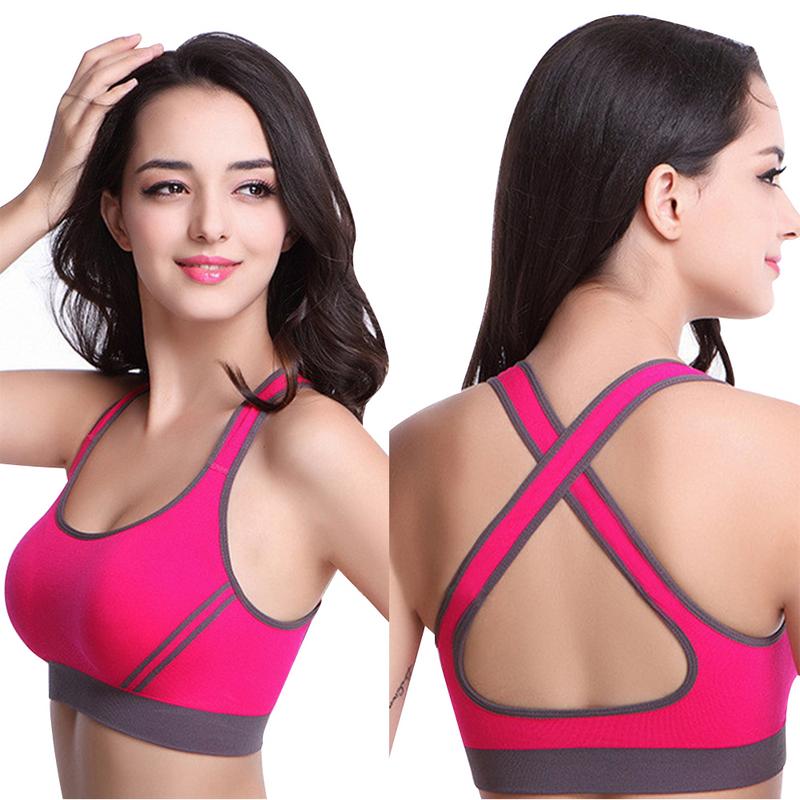 Women's Medium Impact Padded Sport Bra - CTHOPER