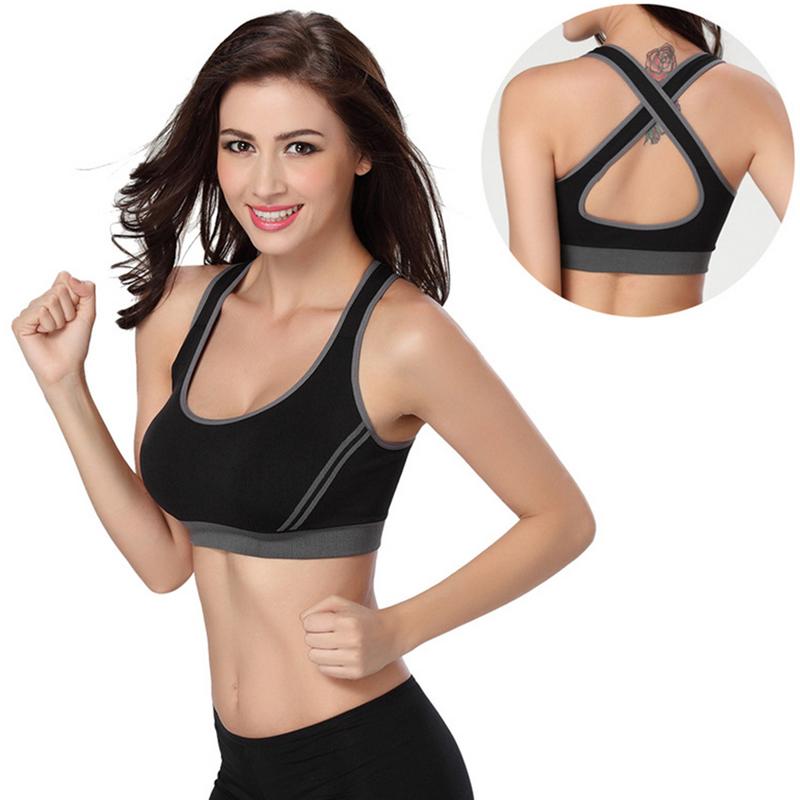 Women's Medium Impact Padded Sport Bra - CTHOPER