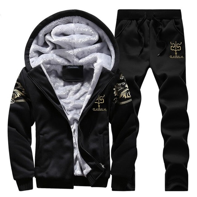 Men/Women 2019 Coat Fleece Hoodies Sweatshirts+Sweatpants Suit - CTHOPER